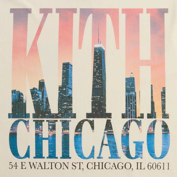 KITH CHICAGO SKYLINE VINTAGE TEE