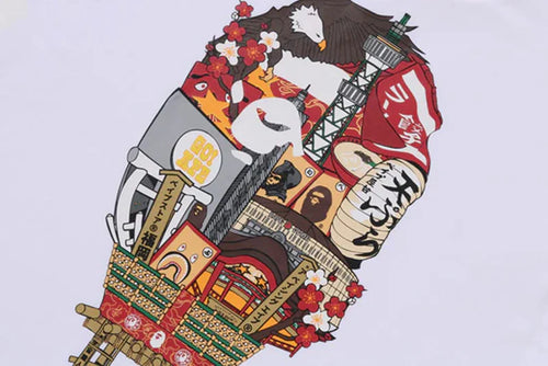 A BATHING APE FUKUOKA STORE EXCLUSIVE TEE / WHITE