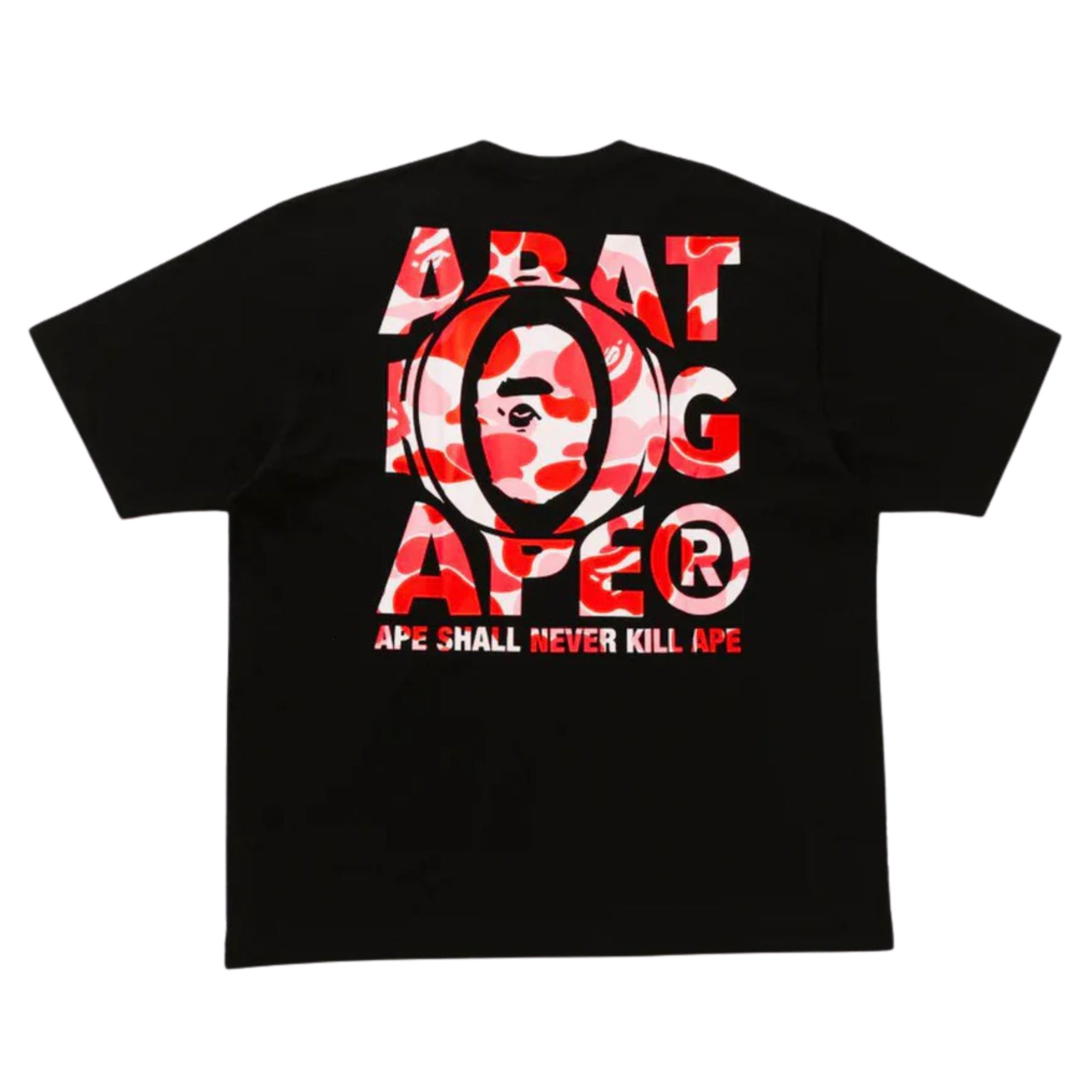 A BATHING APE ABC CAMO APE HEAD RELAXED TEE
