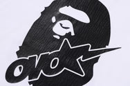 A BATHING APE X OVO STA CROCODILE PRINT TEE / WHITE