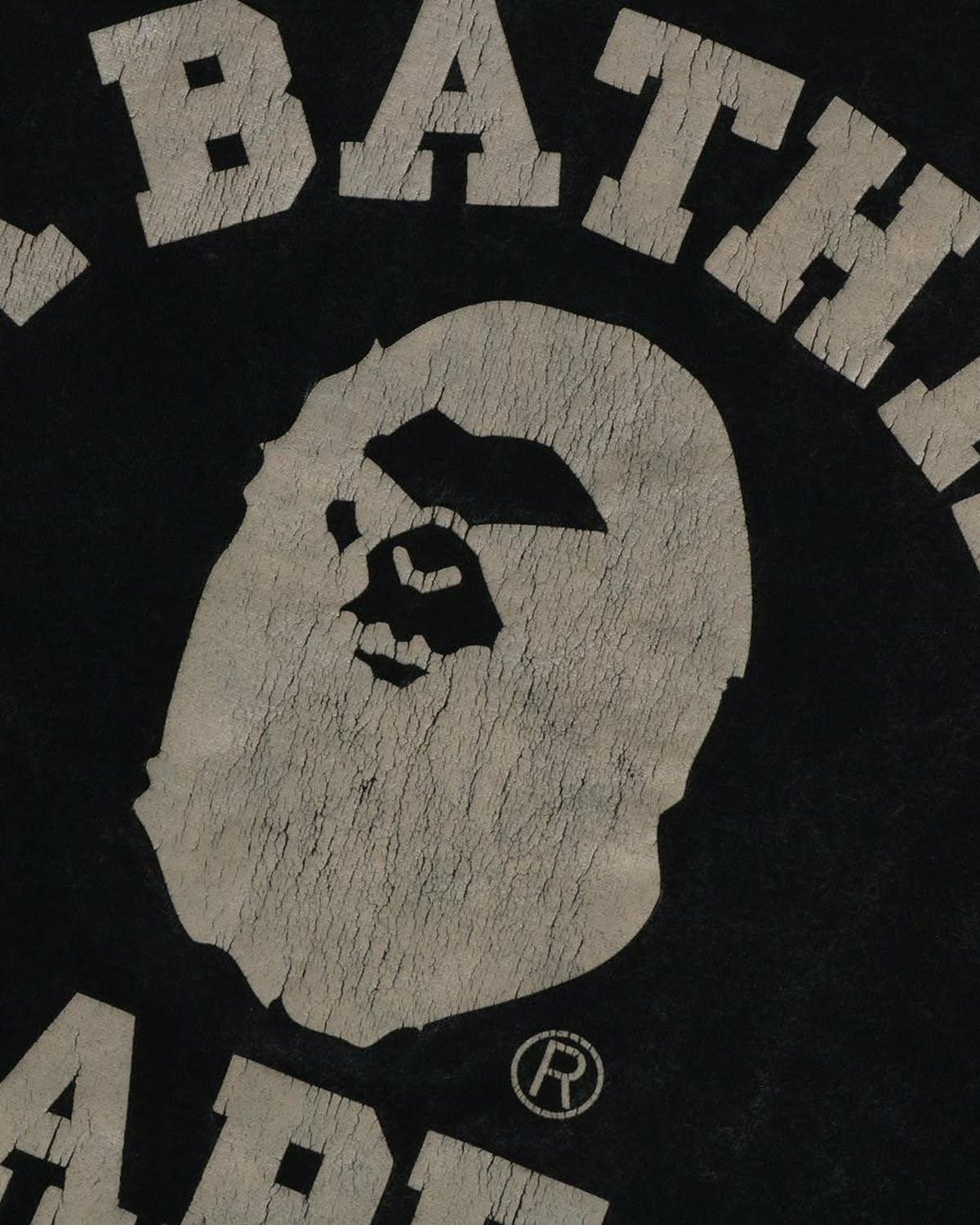 A BATHING APE OVERDYE COLLEGE RELAXED FIT TEE