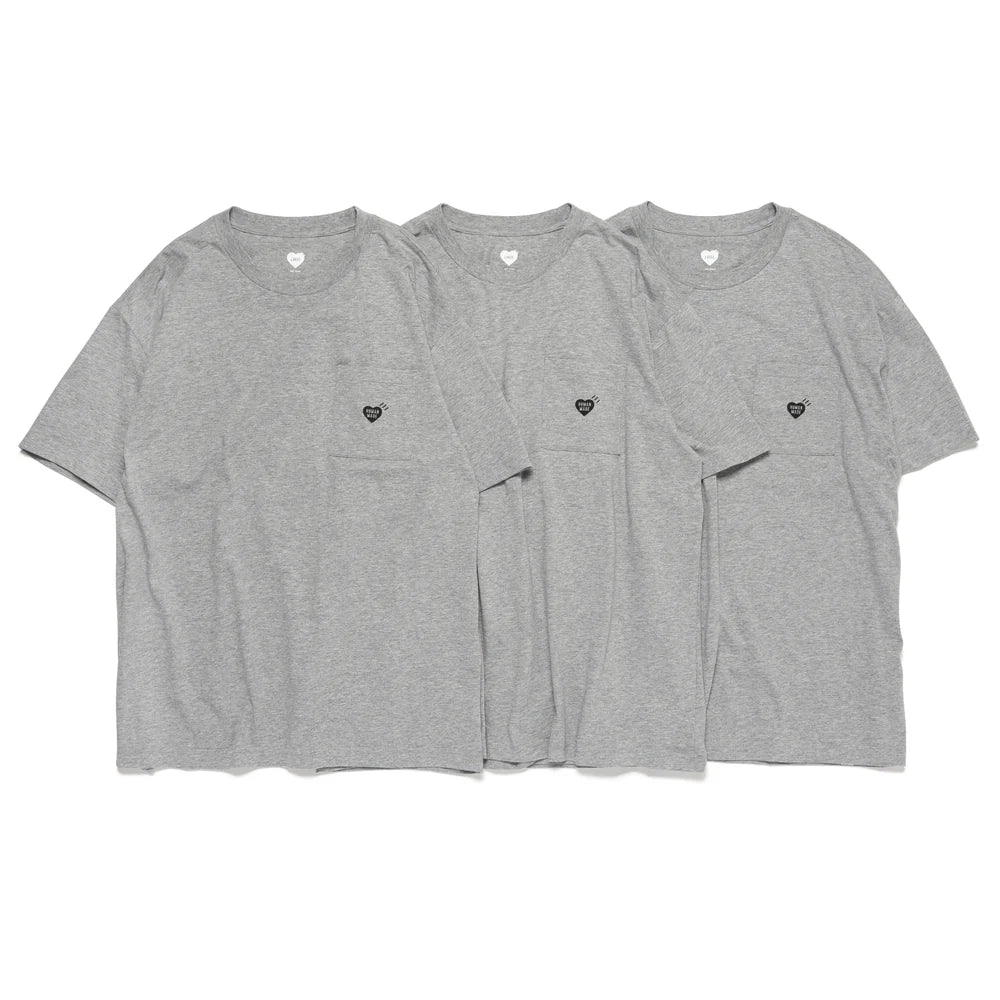 HUMAN MADE 3-PACK POCKET TEE SET