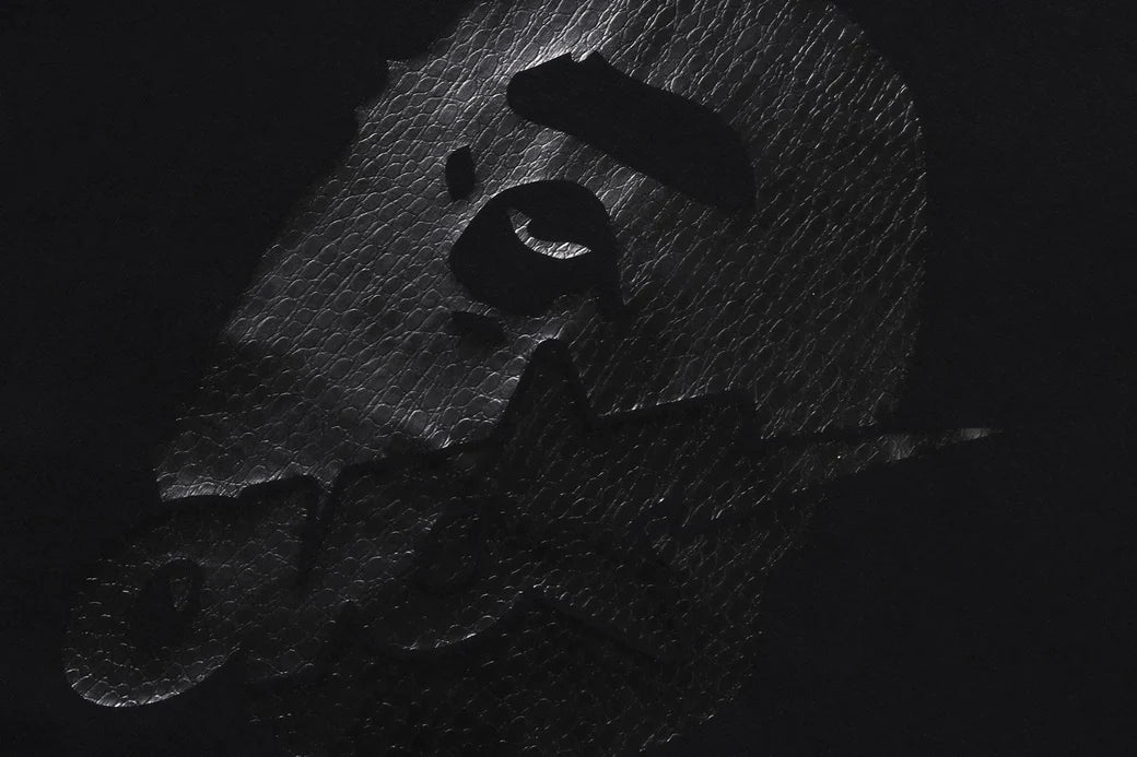 A BATHING APE X OVO STA CROCODILE PRINT TEE / BLACK