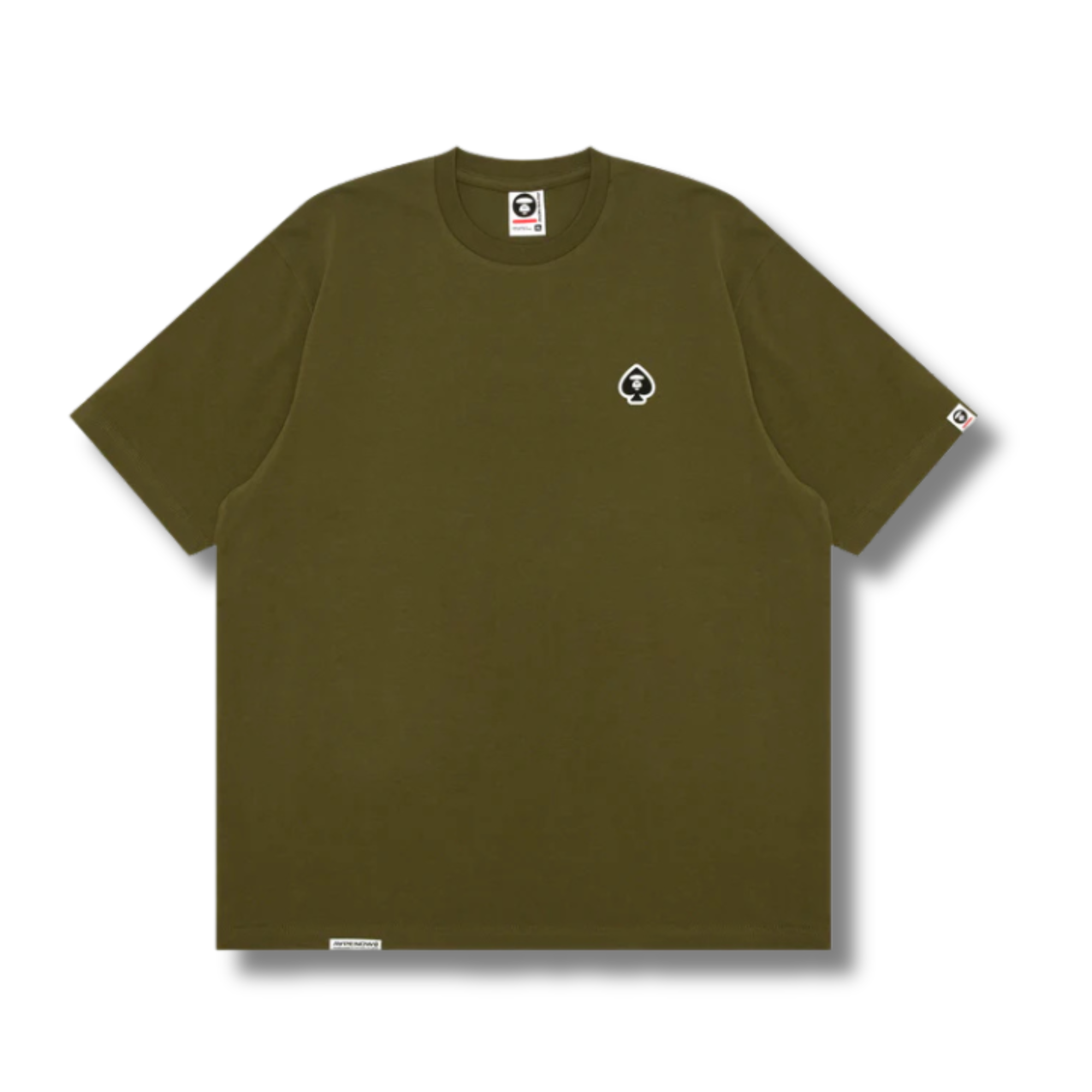 AAPE AAPENOW SPADES LOGO TEE / OLIVE
