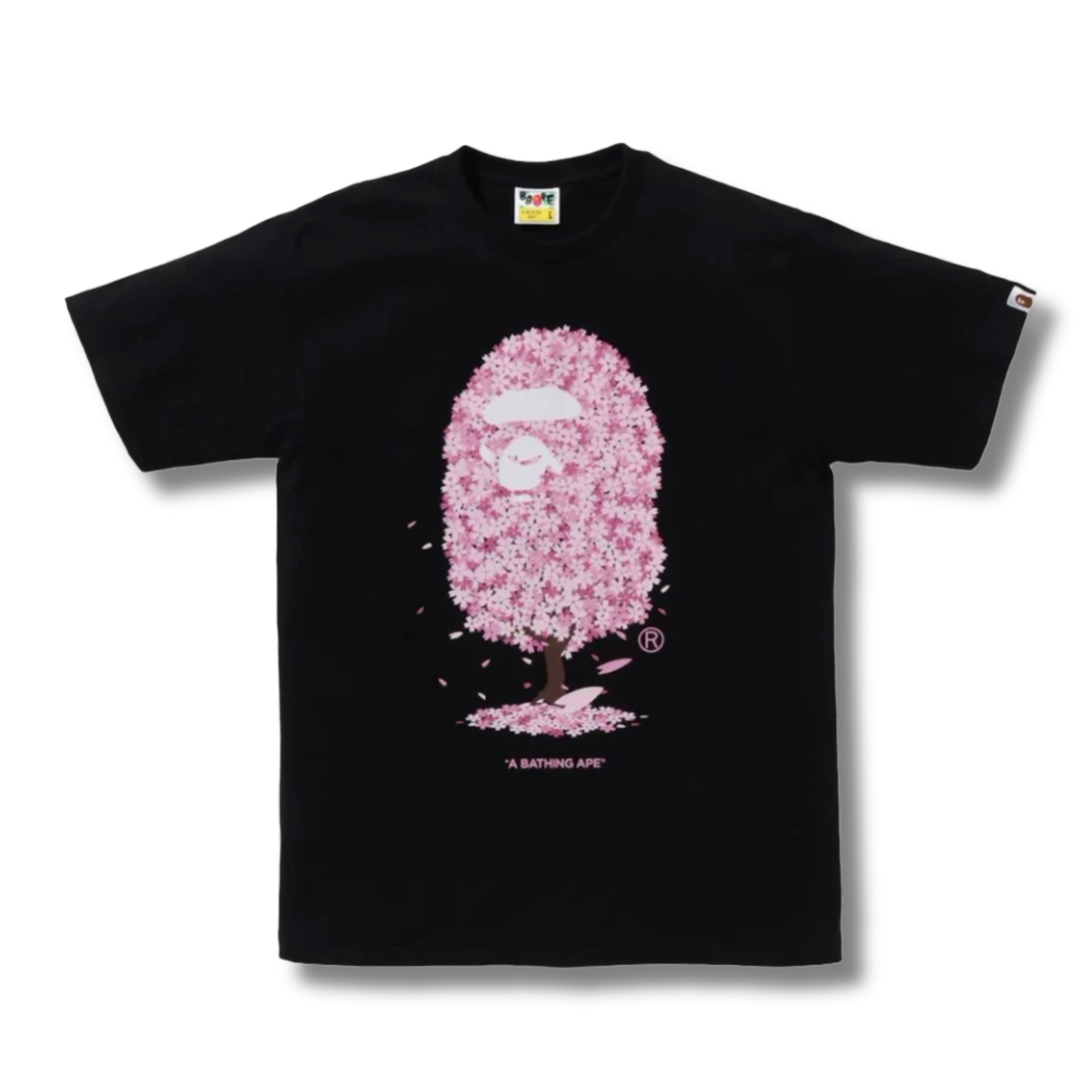 A BATHING APE APE HEAD SAKURA TEE