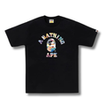 A BATHING APE ART CAMO COLLEGE TEE /  BLACK