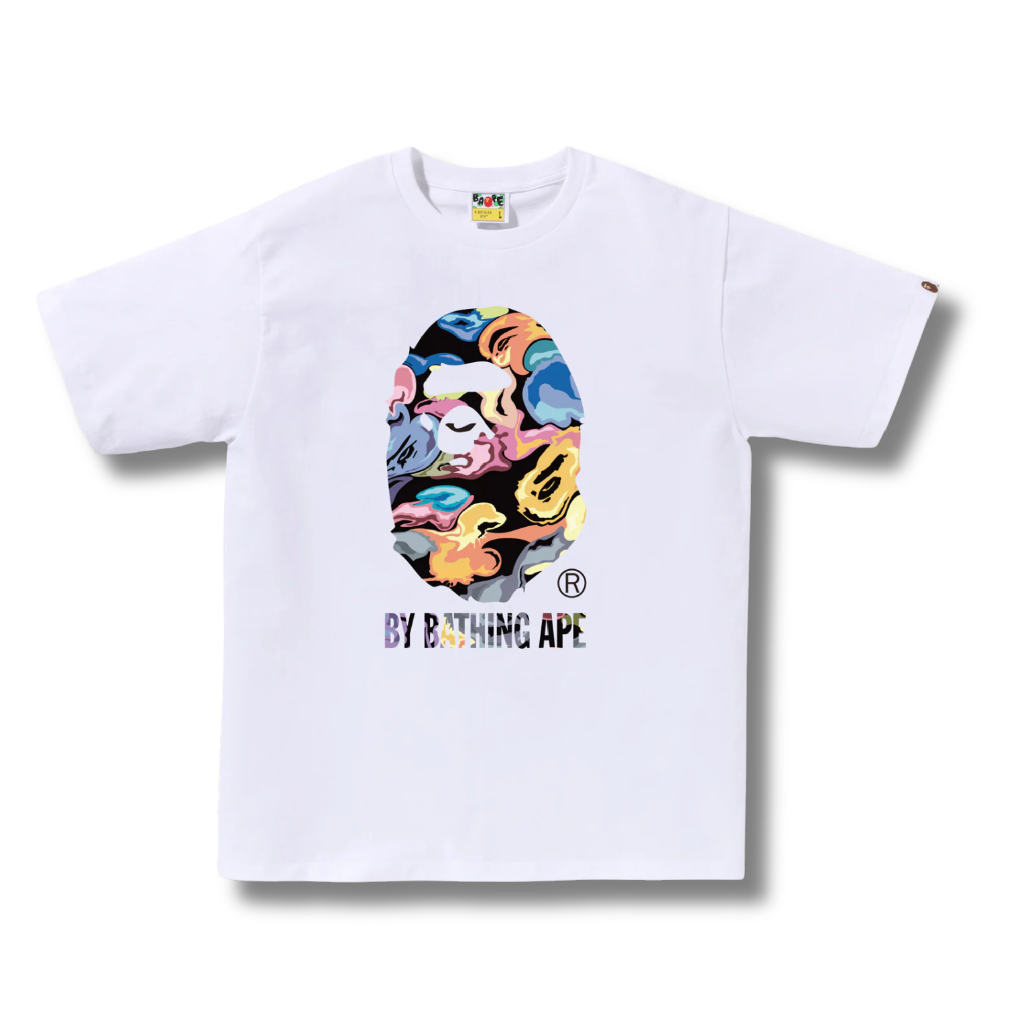 A BATHING APE ART CAMO BY BATHING APE TEE/ WHITE