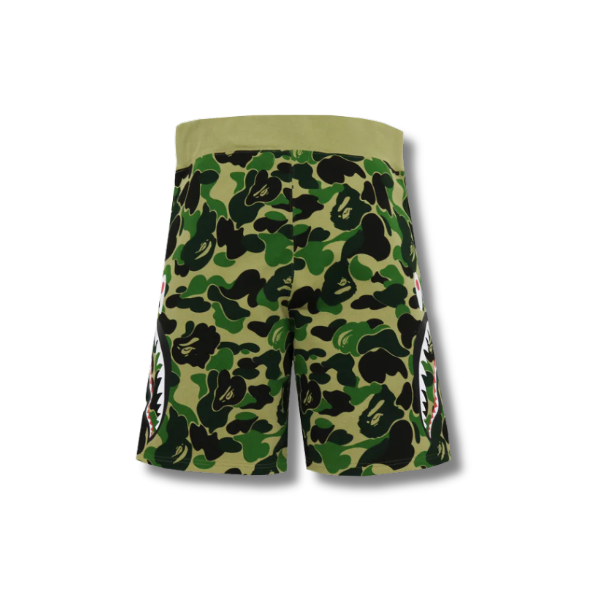 A BATHING APE BIG ABC CAMO SIDE SHARK SWEAT SHORT