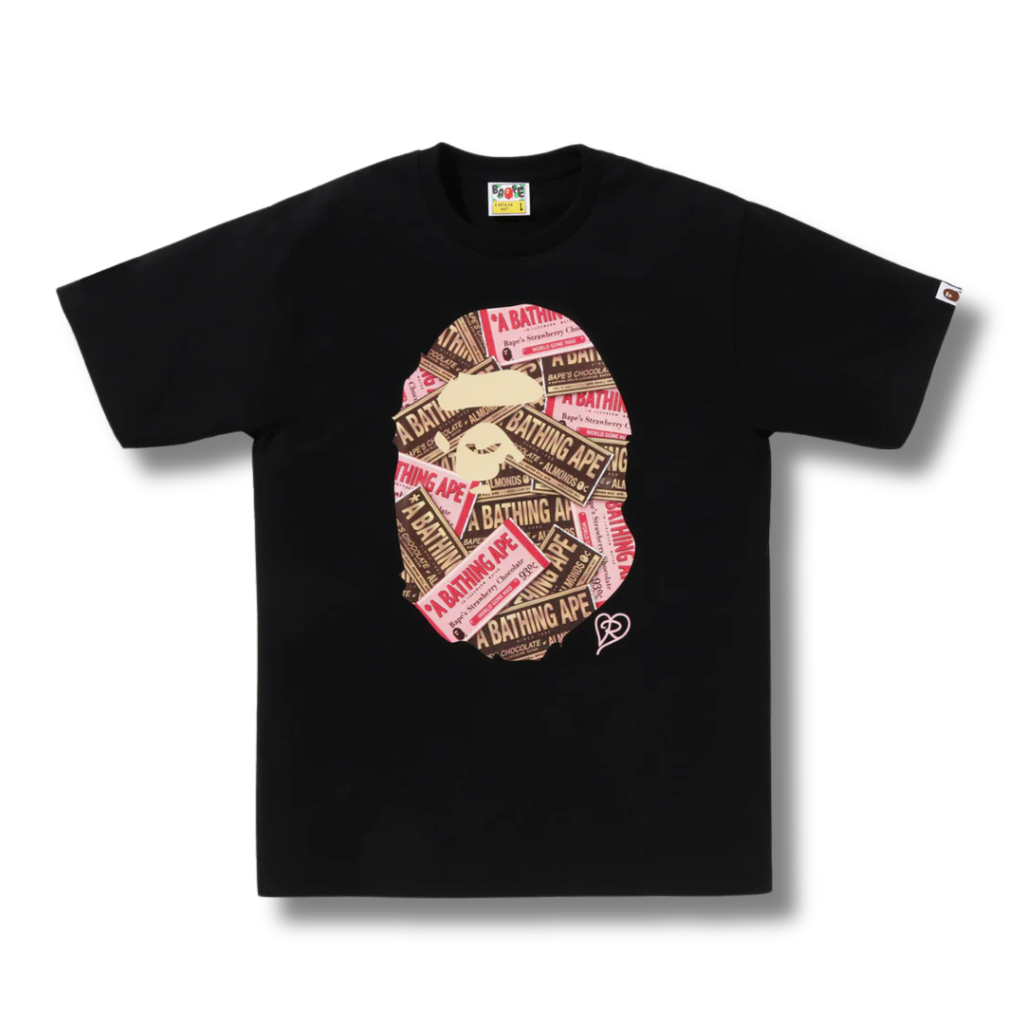A BATHING APE CHOCOLATE APE HEAD TEE