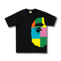 A BATHING APE COLOR BLOCK SIDE BIG APE HEAD TEE