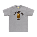 A BATHING APE COLLEGE TEE GRAY