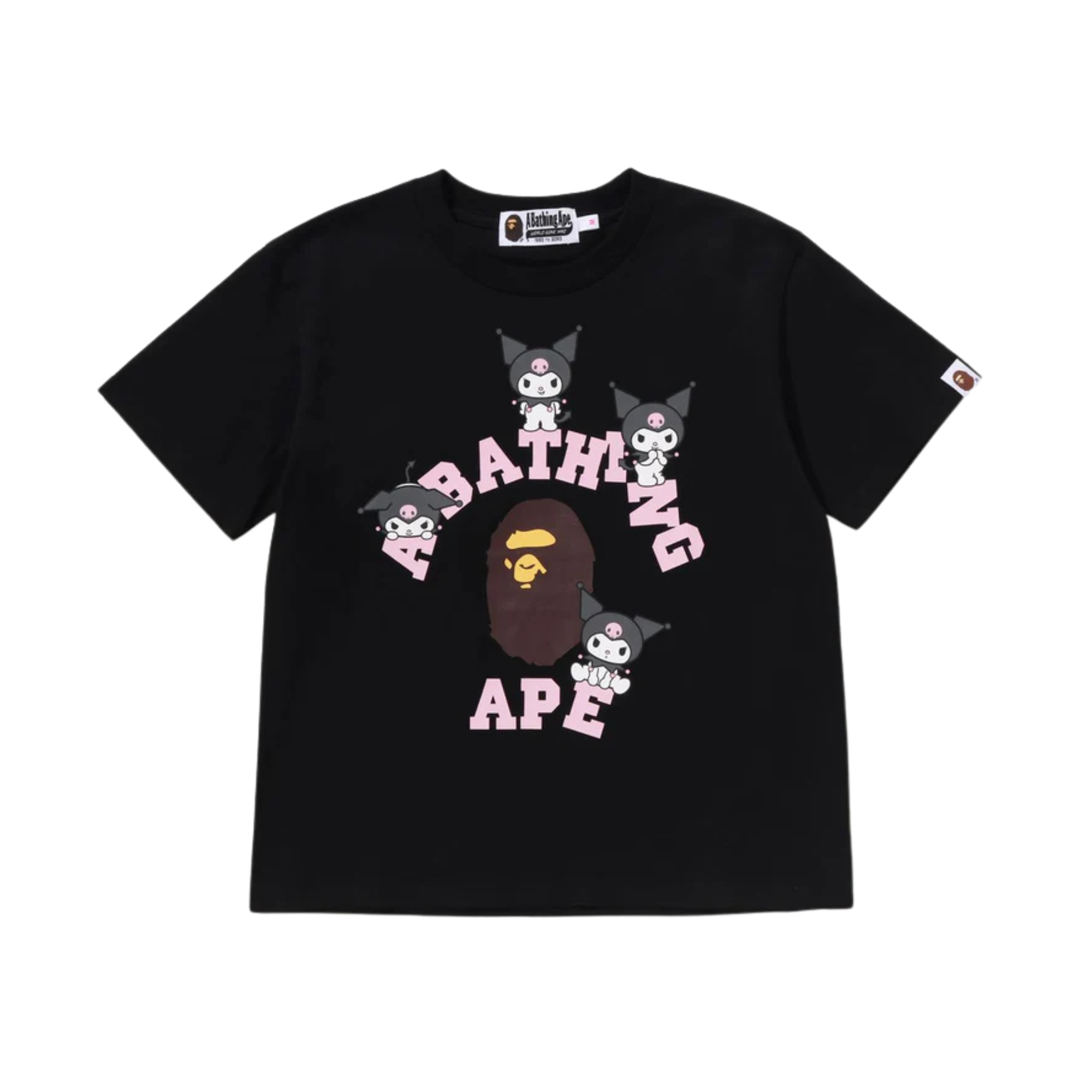 A BATHING APE X KUROMI COLLEGE MINI TEE