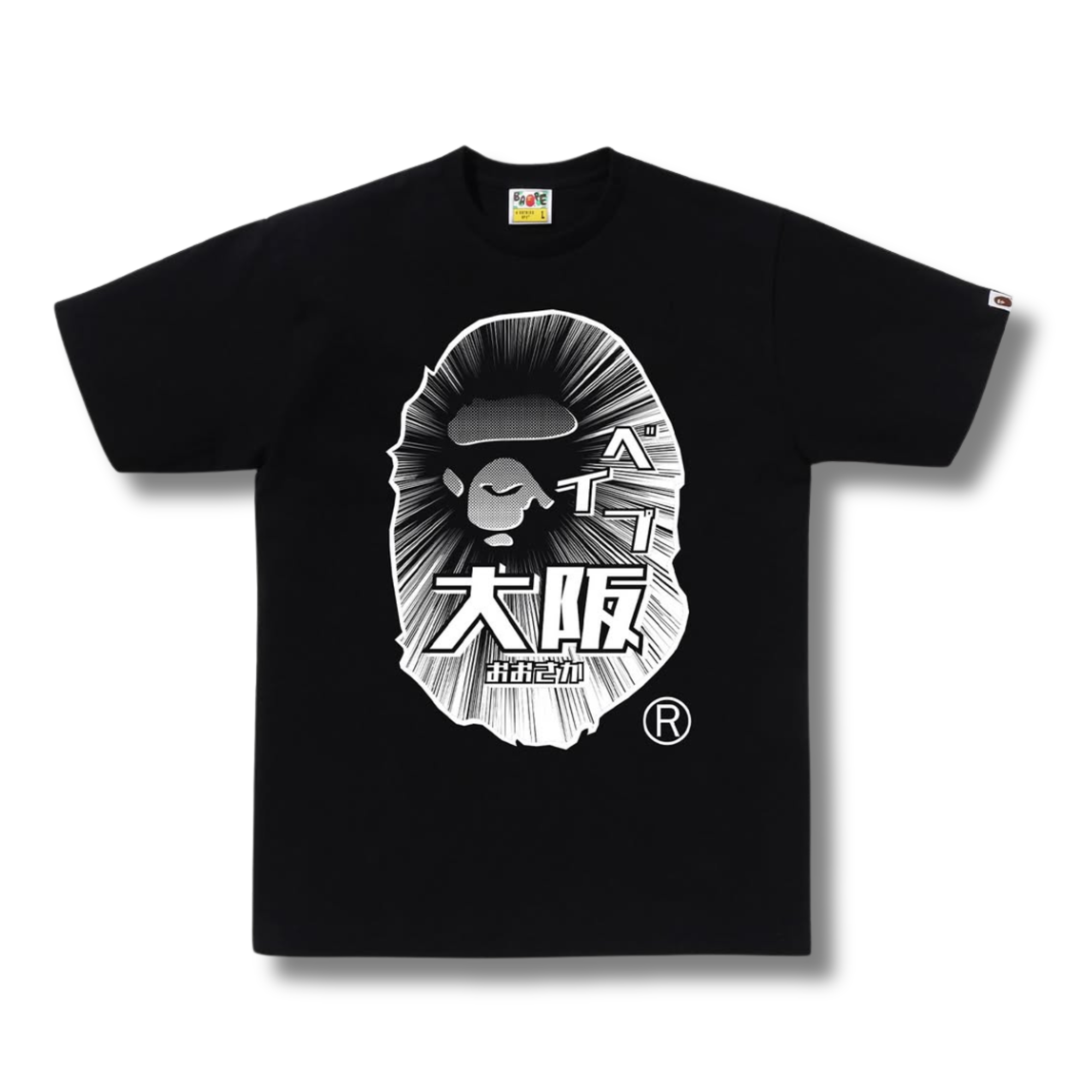 A BATHING APE COMICS OSAKA APE HEAD TEE BLACK
