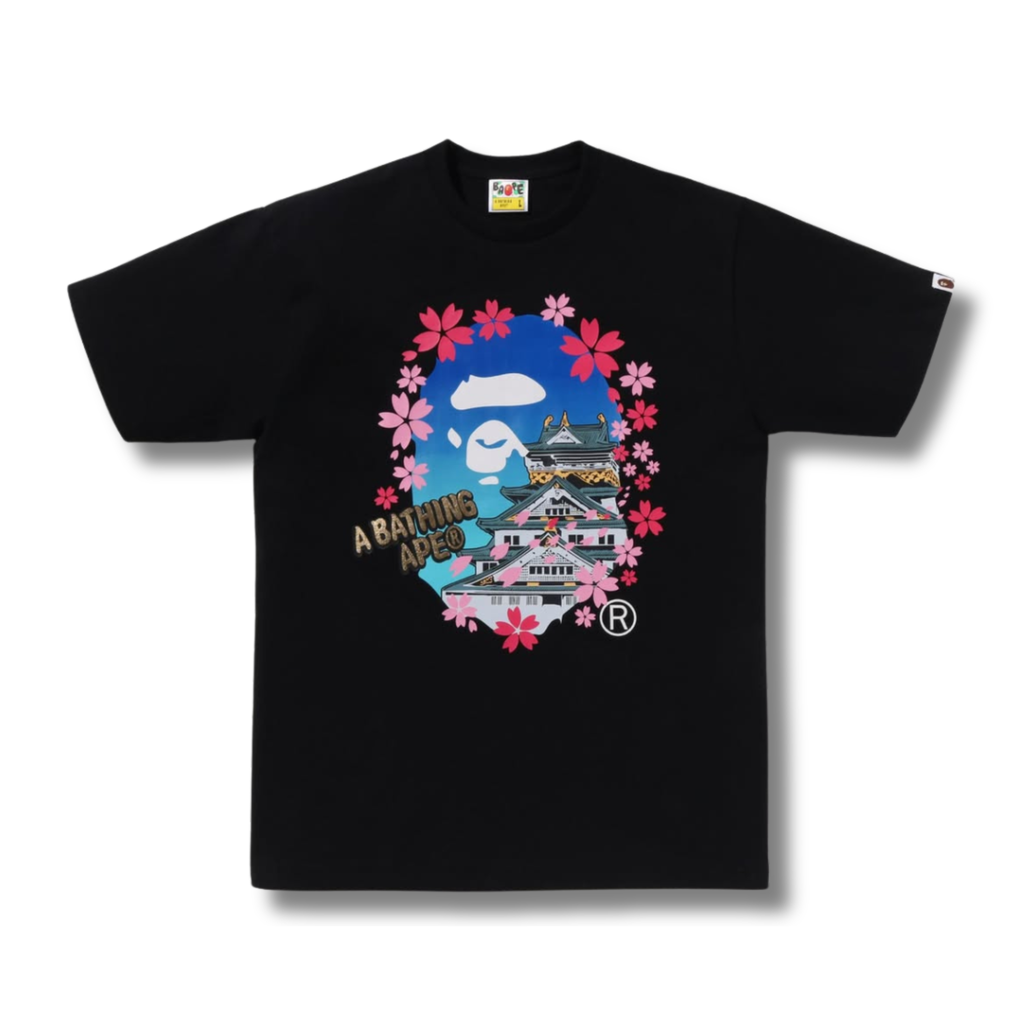 A BATHING APE JAPAN OSAKA CASTLE SAKURA BLACK