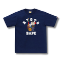 A BATHING APE KYOTO STORE EXCLUSIVE FESTIVAL COLLEGE TEE NAVY