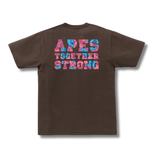 A BATHING APE LIQUID CAMO COLLEGE ATS TEE