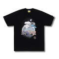 A BATHING APE MOON PHOTO APE HEAD TEE