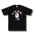 A BATHING APE NEON CAMO COLLEGE TEE