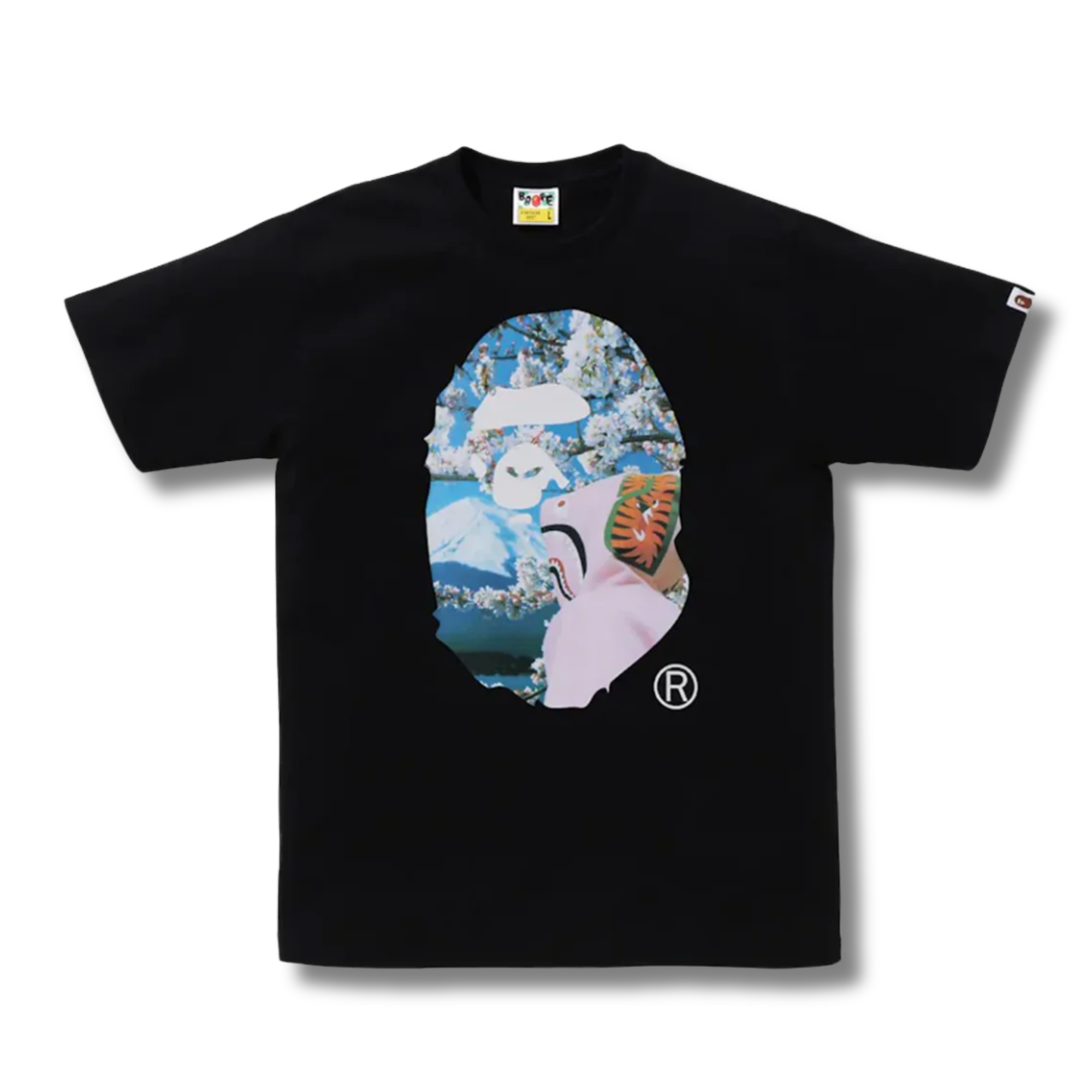 A BATHING APE SAKURA APE HEAD PHOTO TEE