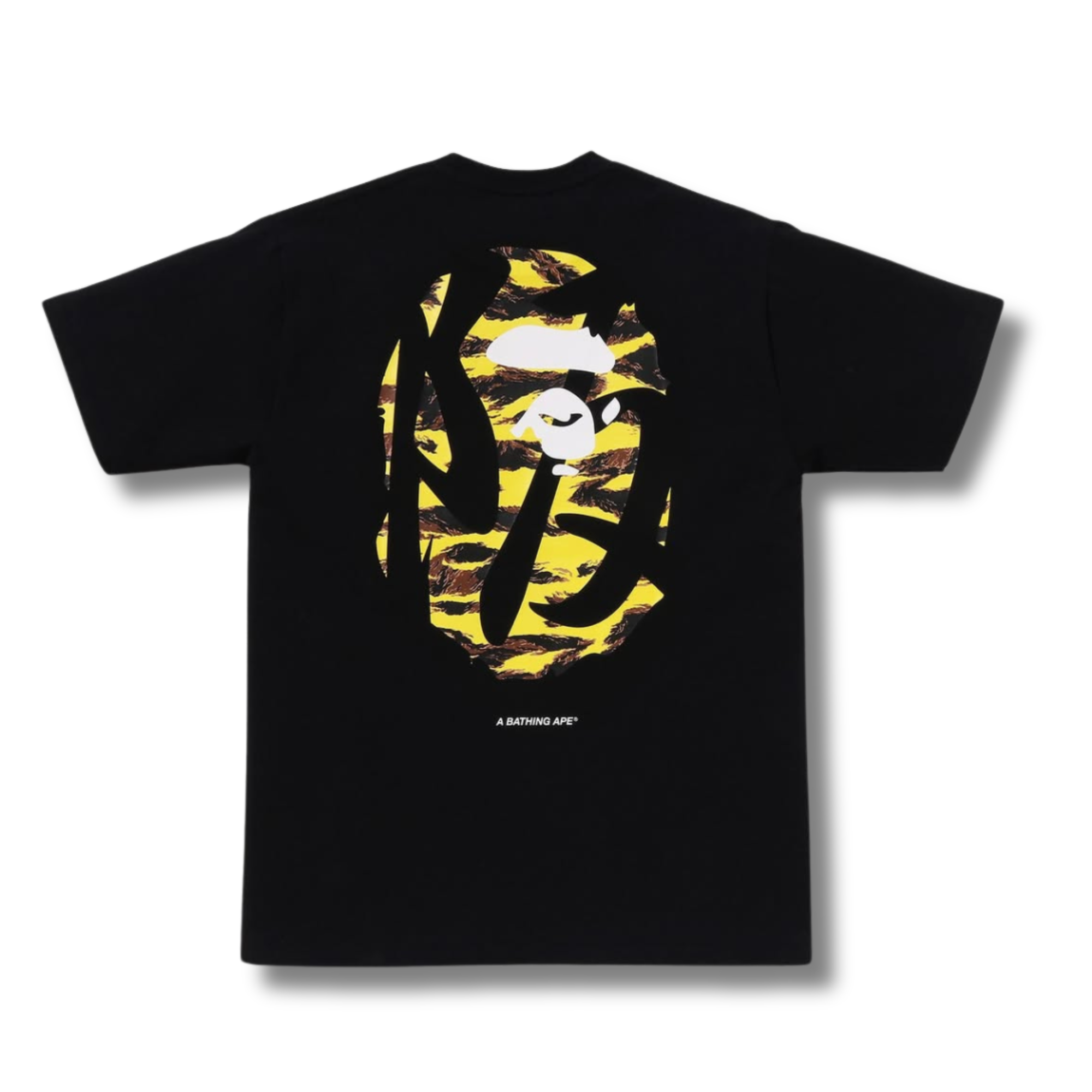 A BATHING APE TIGER CAMO OSAKA APE HEAD TEE