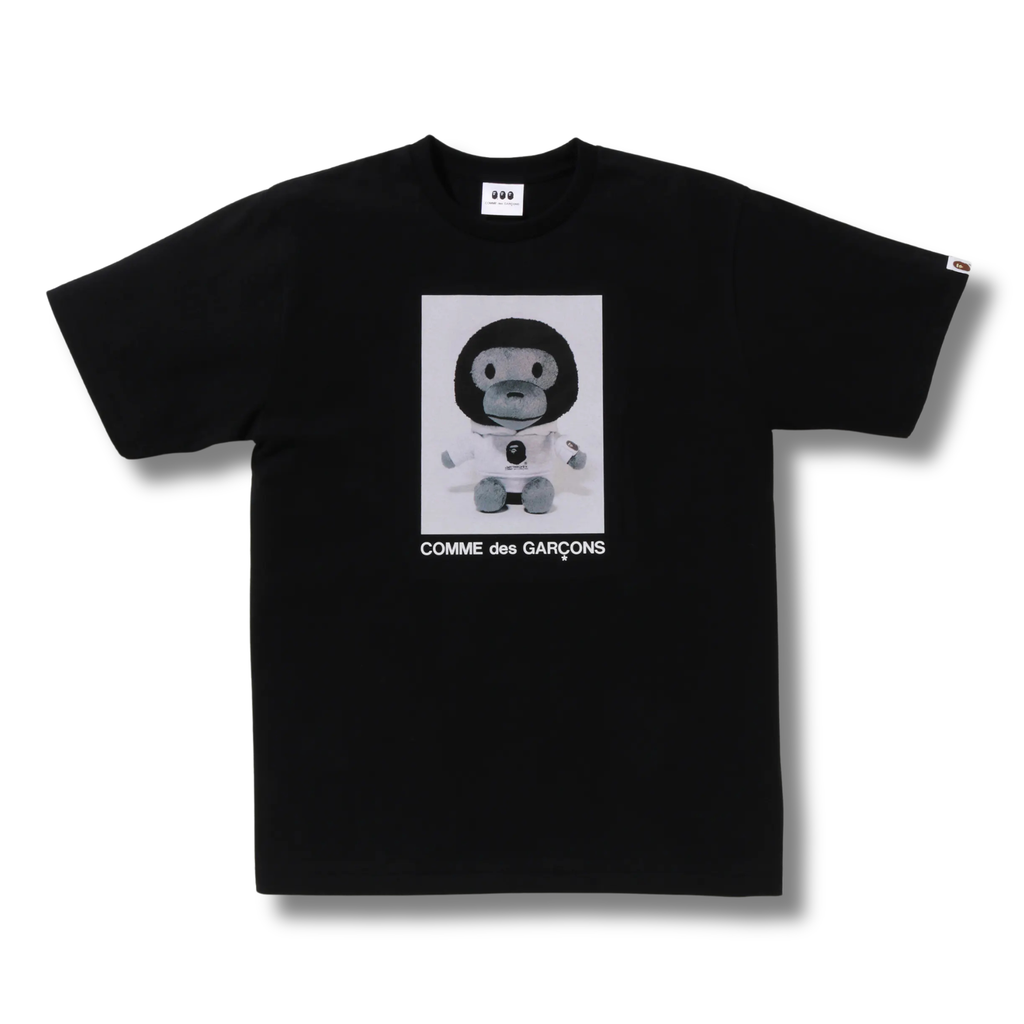 A BATHING APE X CDG BABY MILO TEE BLACK