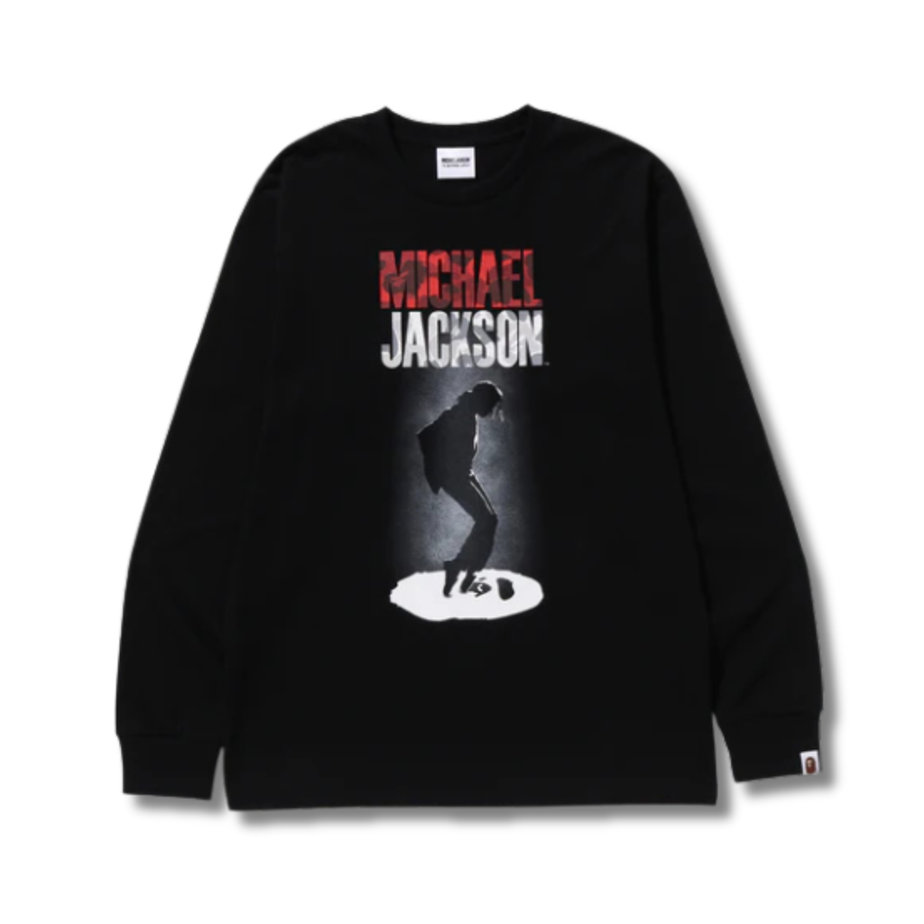 A BATHING APE X MICHEAL JACKSON L/S TEE