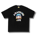 A BATHING APE X MR. COLLEGE TEE / BLACK