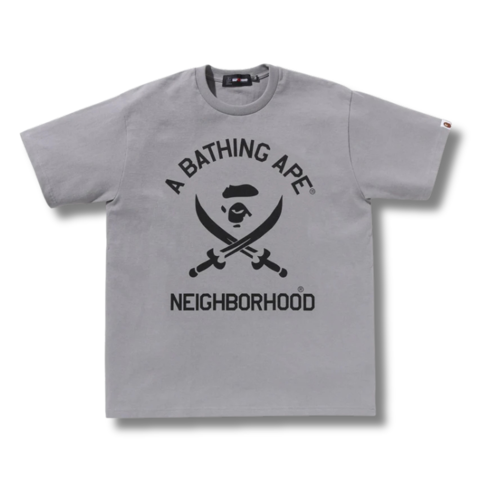 A BATHING APE X NBHD TEE GRAY