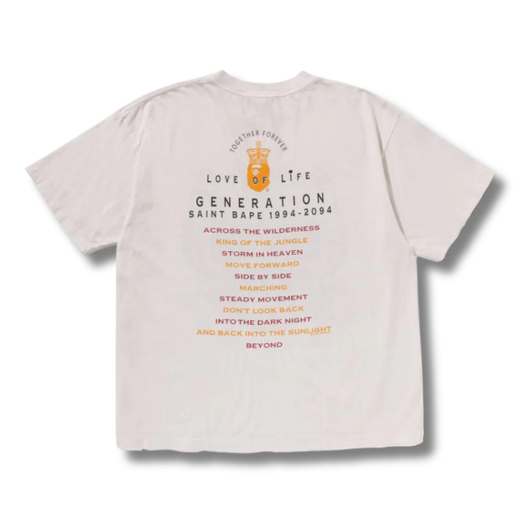 A BATHING APE X SAINT MXXXXXX GENERATION TEE