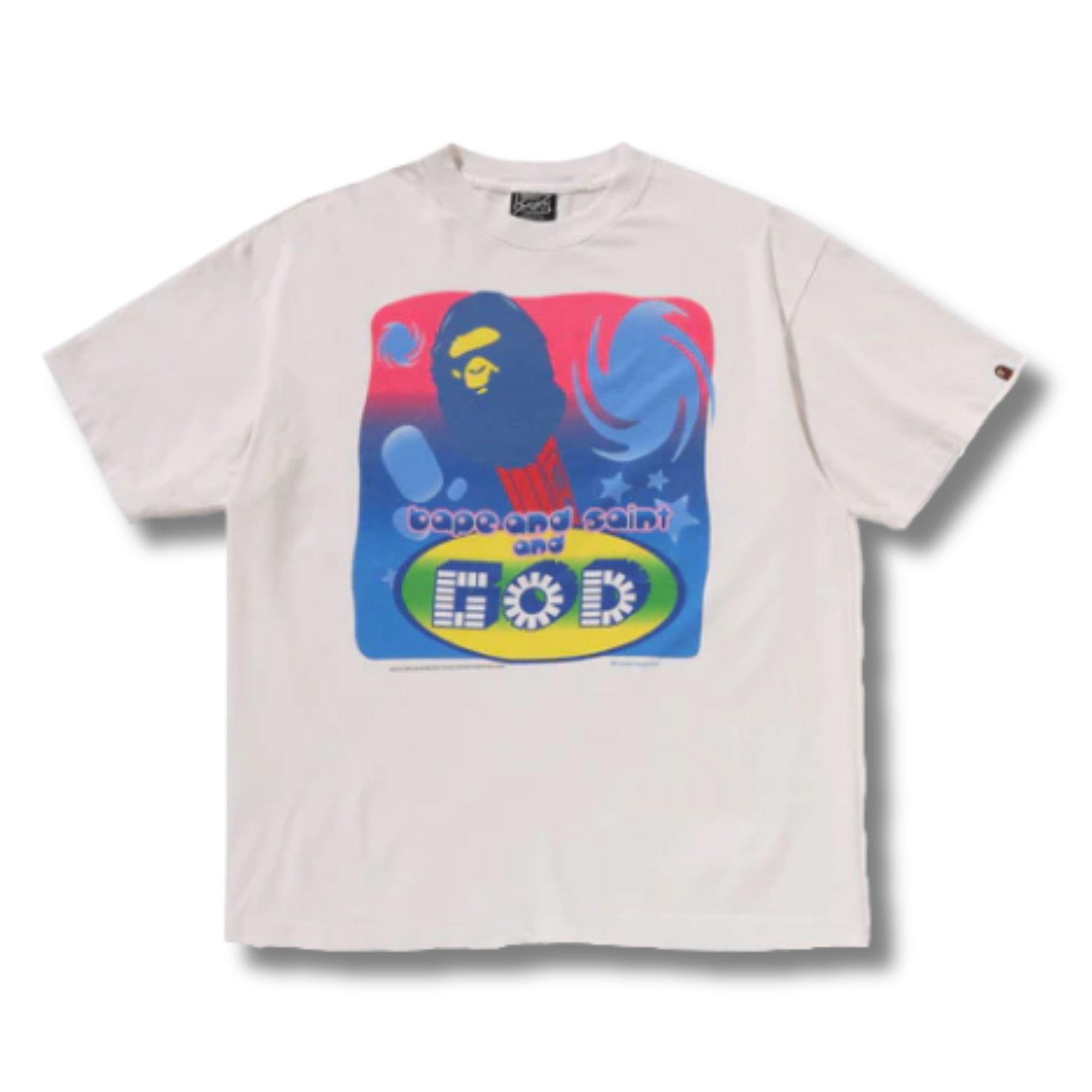 A BATHING APE X SAINT MXXXXXX GOD TEE