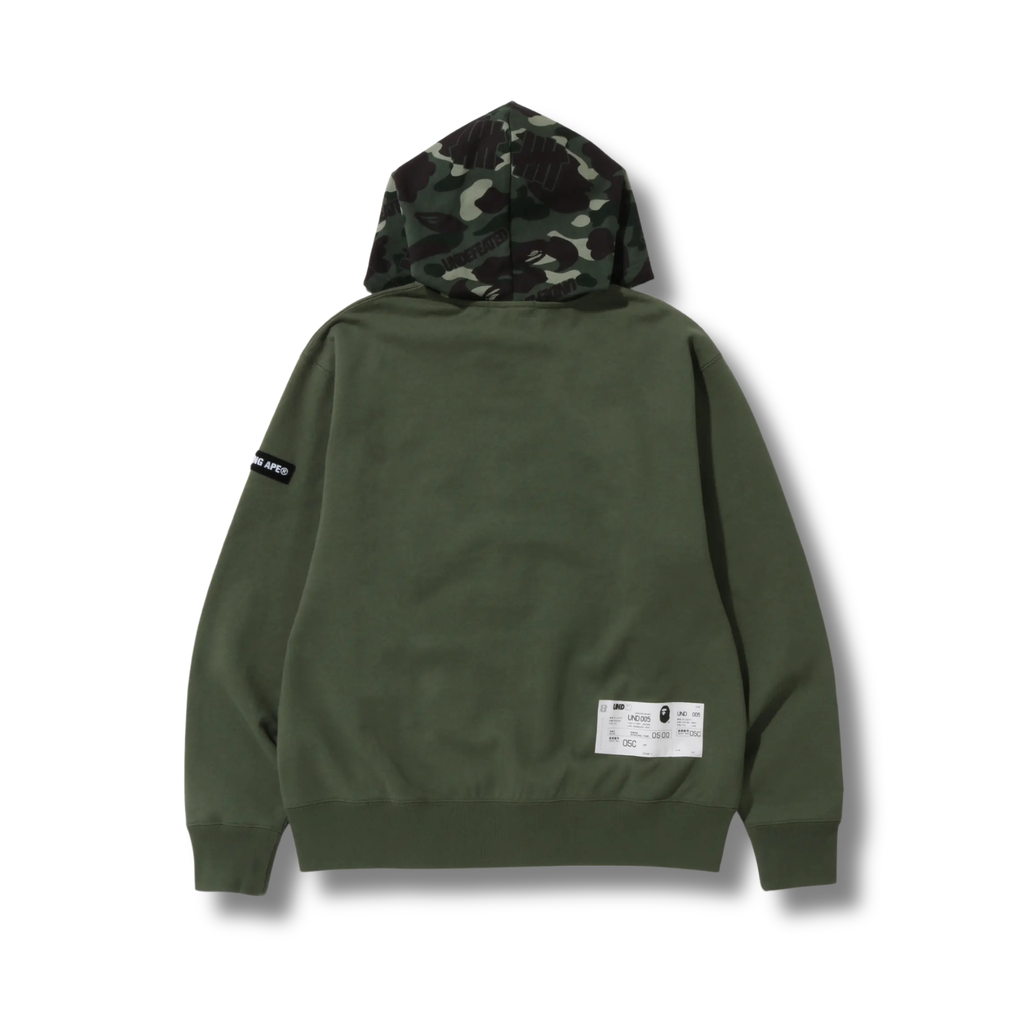 A BATHING APE X UNDEFEATED COLOR CAMO RELAXED ZIP HOODIE