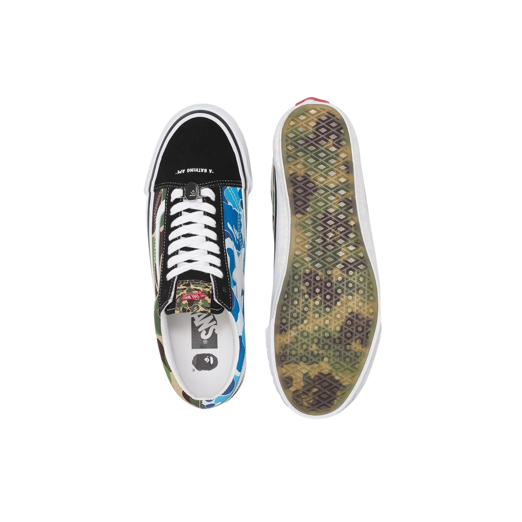 A BATHING APE X VANS OLD SKOOL LX ABC CAMO
