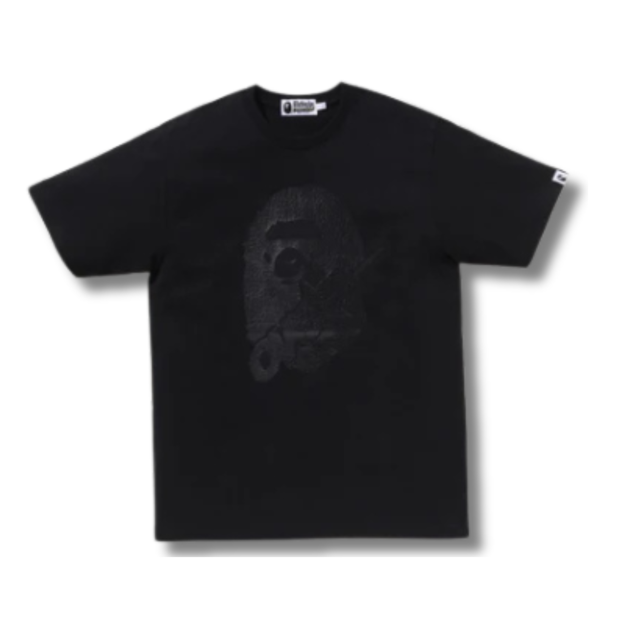 A BATHING APE X OVO STA CROCODILE PRINT TEE / BLACK