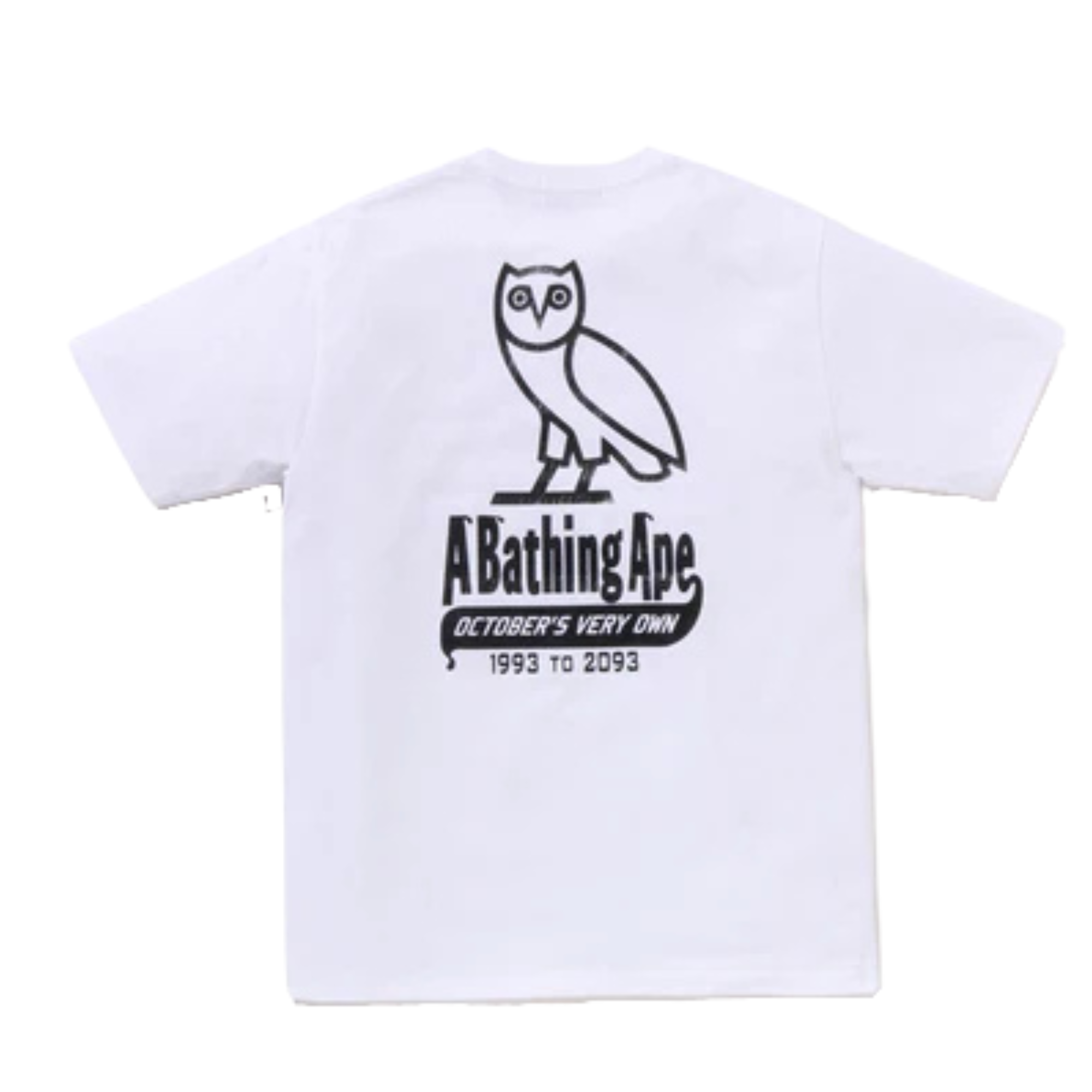 A BATHING APE X OVO STA CROCODILE PRINT TEE / WHITE