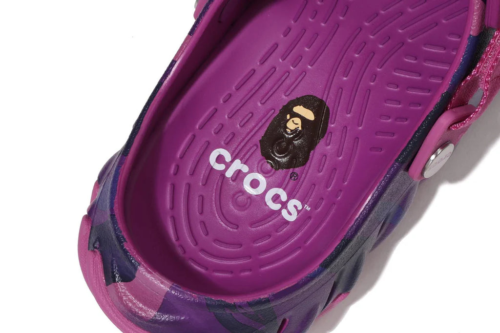 A BATHING APE X CROCS ECHO PURPLE