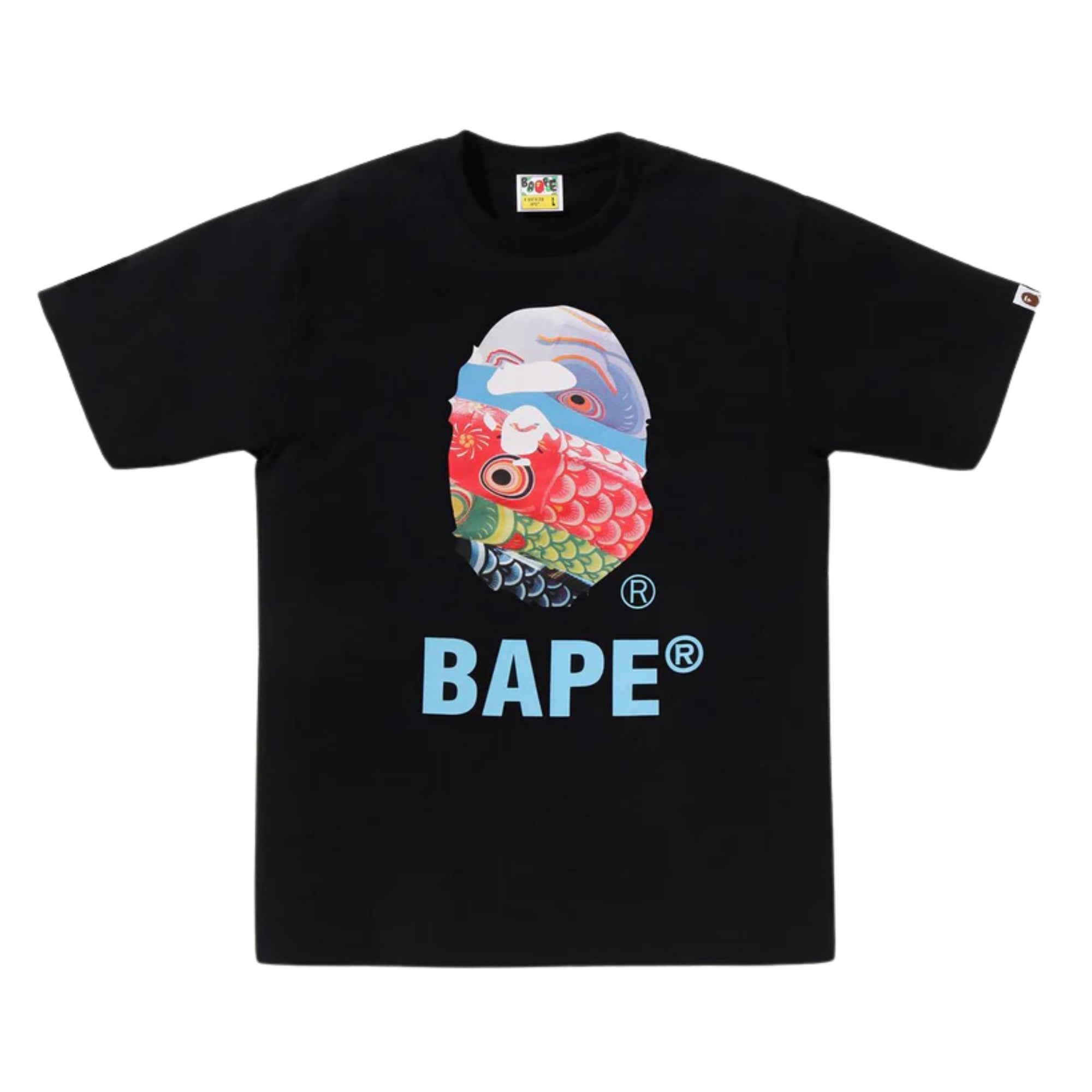 A BATHING APE CARP STREAMER PHOTO APE HEAD TEE