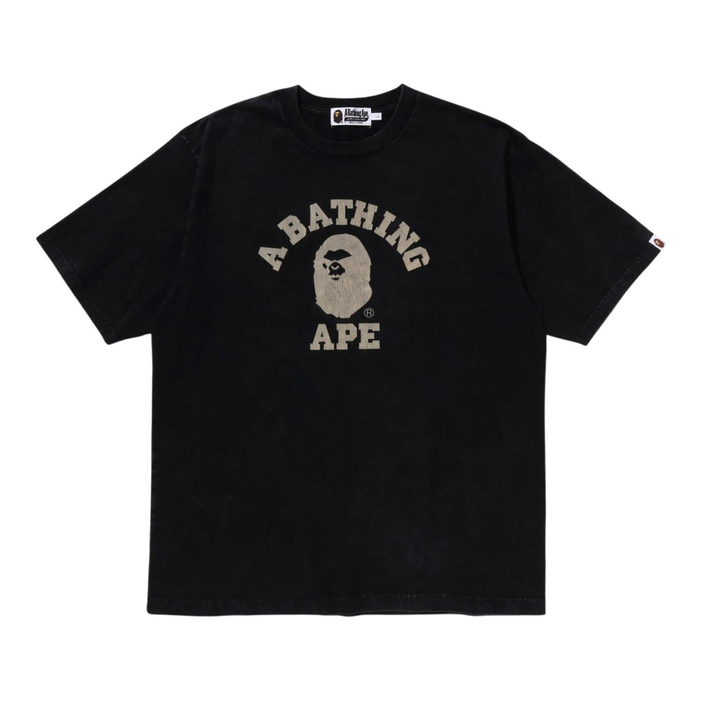 A BATHING APE OVERDYE COLLEGE RELAXED FIT TEE