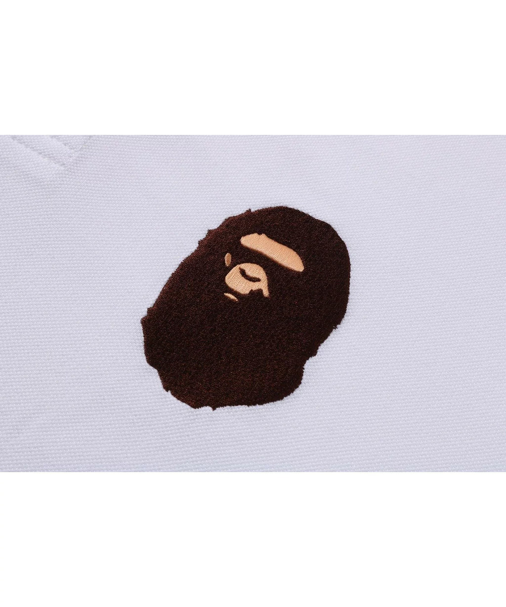 A BATHING APE LARGE APE HEAD POLO SHIRT