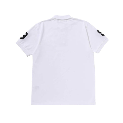 A BATHING APE LARGE APE HEAD POLO SHIRT