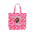 A BATHING APE CAMO GO APE POINTER COLLEGE TOTE BAG