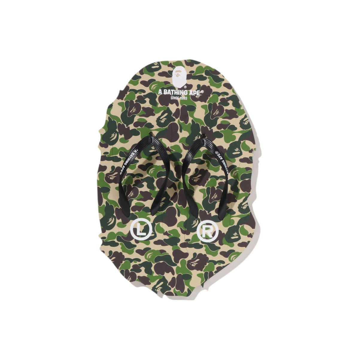 A BATHING APE ABC CAMO BEACH SANDALS