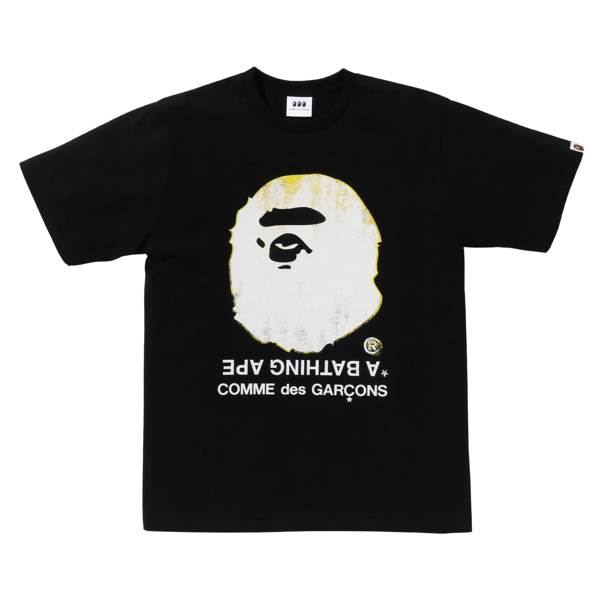 A BATHING APE X CDG BIG APE HEAD TEE