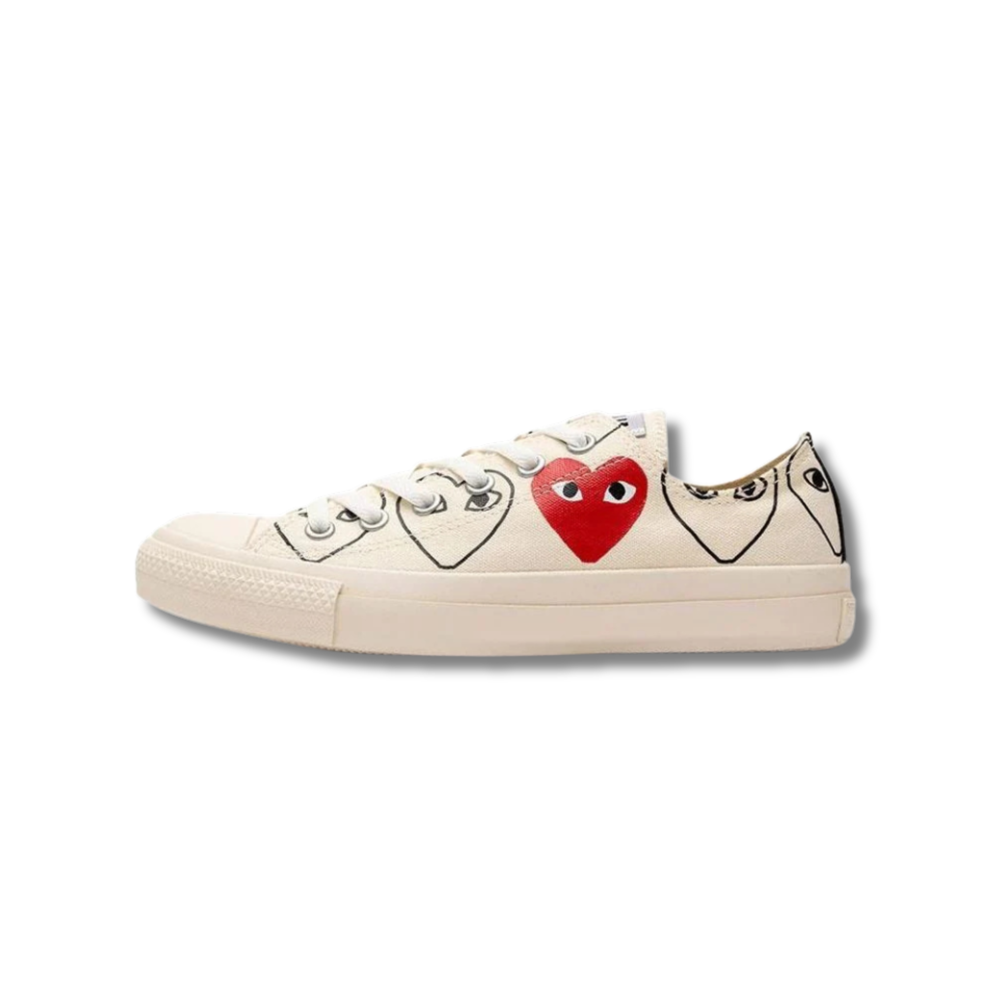 COMME DES GARCONS PLAY X CHUCK TAYLOR LOW WHITE