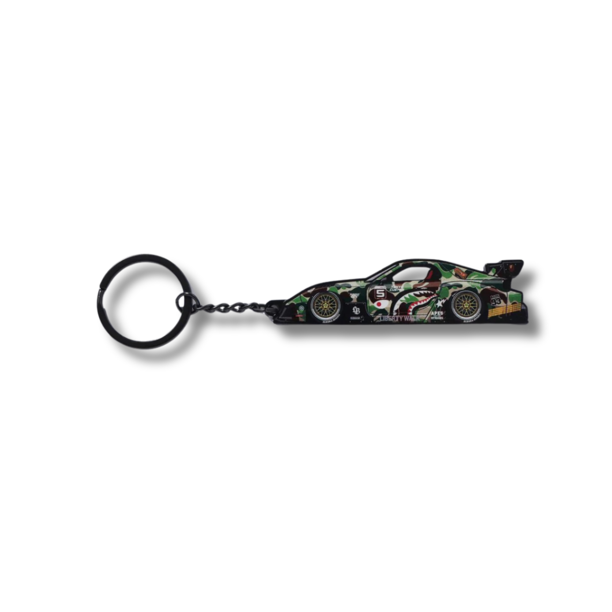 A BATHING APE X LIBERTY WALK ABC CAMO KEYCHAIN