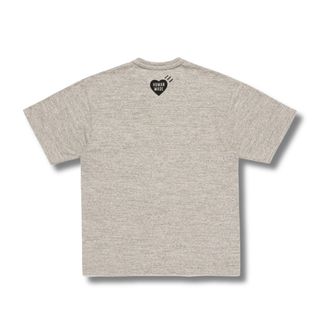HUMAN MADE HEART BADGE TEE GRAY
