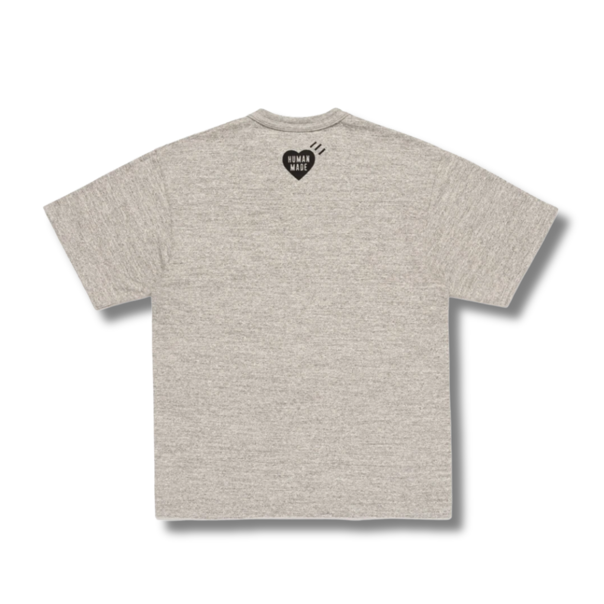 HUMAN MADE HEART BADGE TEE GRAY
