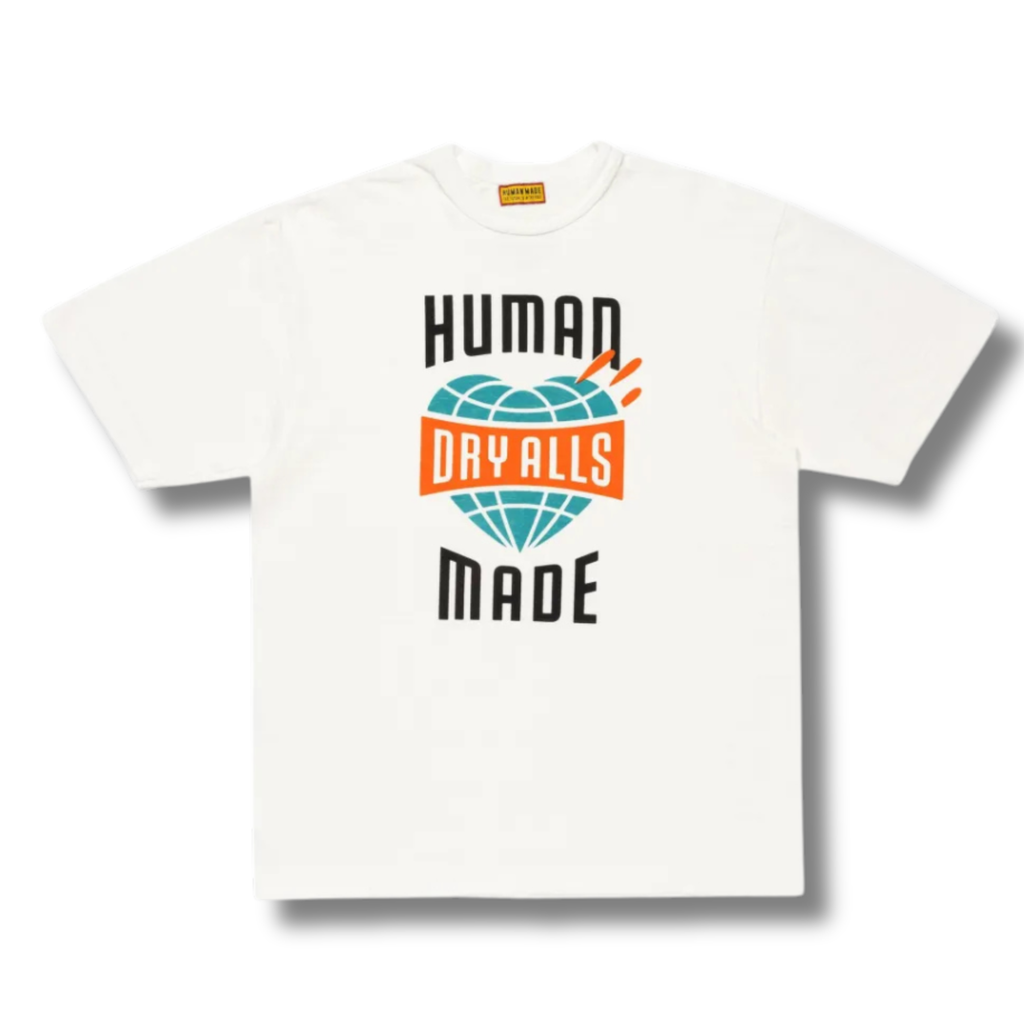 HUMAN MADE HEART GLOBE TEE / WHITE