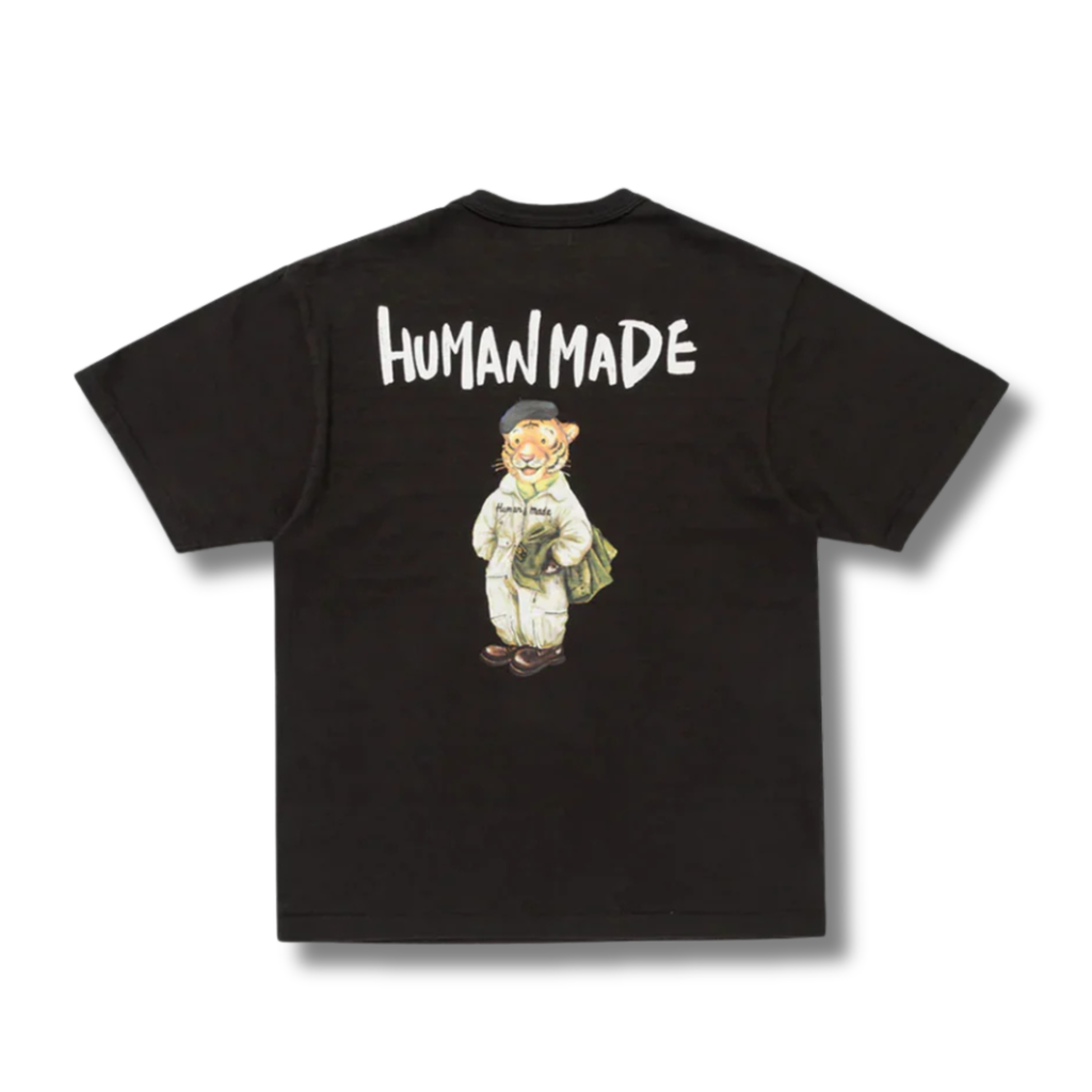 HUMAN MADE POLO TIGER TEE BLACK