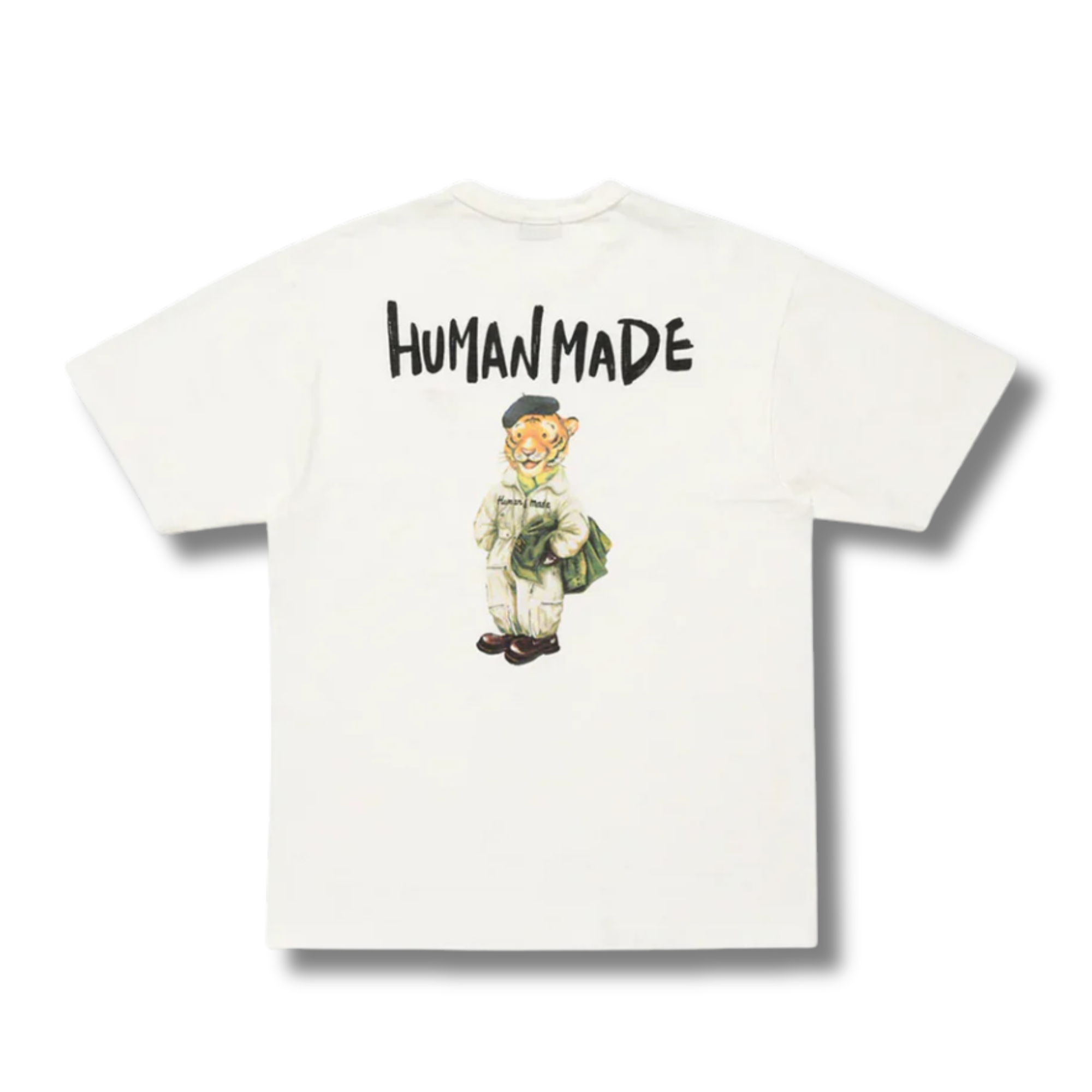 HUMAN MADE POLO TIGER TEE WHITE