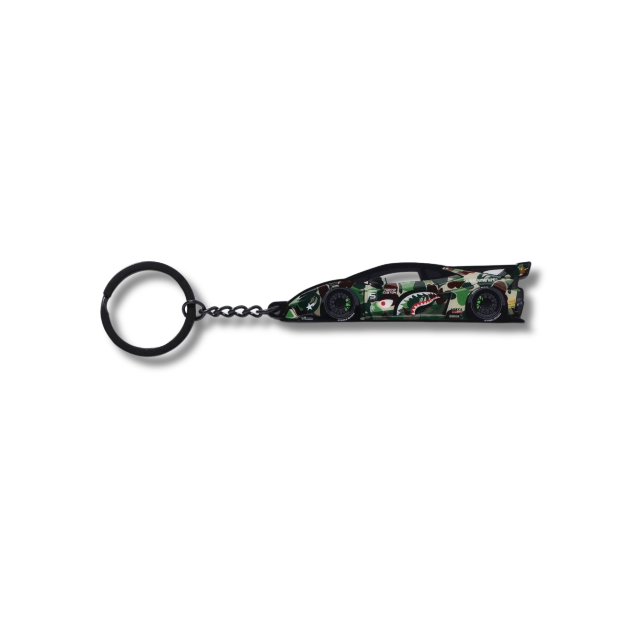 A BATHING APE X LIBERTY WALK ABC CAMO KEYCHAIN